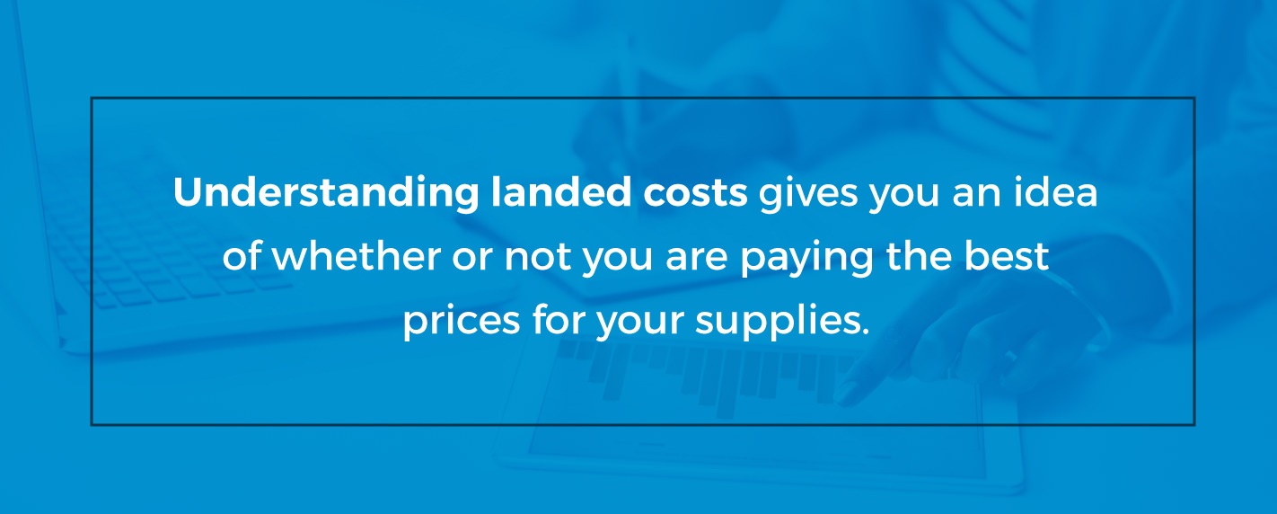 Understanding landed costs