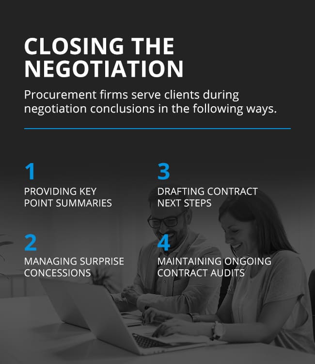 How Procurement Firms Serve Clients During Negotiation Conclusions