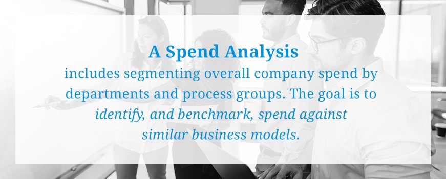 Segmenting Overall Spend By Departments And Process Groups. Identify Spend Against Similar Business Models